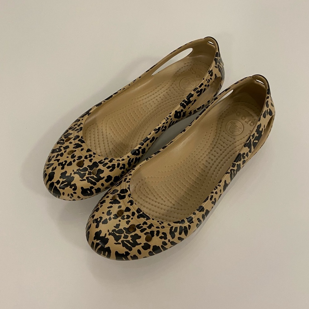 Crocs Leopard Flats Animal Print